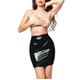 Мини-юбка Glossy Leanne из материала Wetlook, черный, M