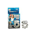 Эрекционное вибро-кольцо Waterproof Maximus Enhancement Ring  с 10-ю металлическими шариками