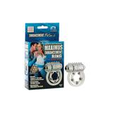Эрекционное вибро-кольцо Waterproof Maximus Enhancement Ring  с 5-ю металлическими шариками