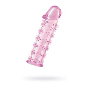 Насадка на пенис A-Toys by Toyfa Nux, TPE, розовая, 12,5 см