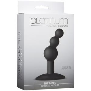 Анальный стимулятор Platinum Premium Silicone - The Mini's Bubble Medium - Black M черный