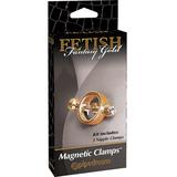 Зажимы на соски Fetish Fantasy Gold Magnetic Clamps на магните золотые