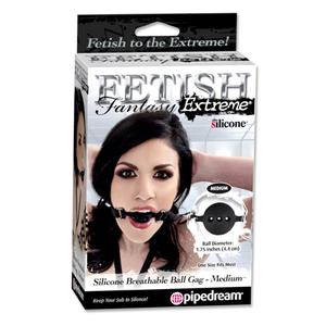 Кляп Fetish Fantasy Extreme Silicone Breathable Ball Gag - Medium черный