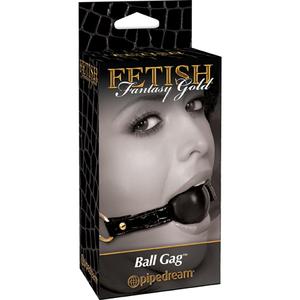 Кляп Fetish Fantasy Gold Ball Gag черный с золотом