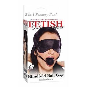 Маска с кляпом Blindfold Ball Gag черная