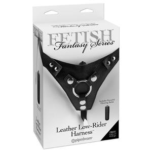 Страпон-трусики Fetish Fantasy Series Leather Low-Rider Harness женские для крепления фаллоимитаторо