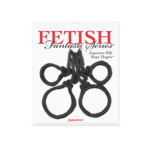 Фиксаторы Fetish Fantasy Series Japanese Silk Rope Hogtie из японского шелка черные