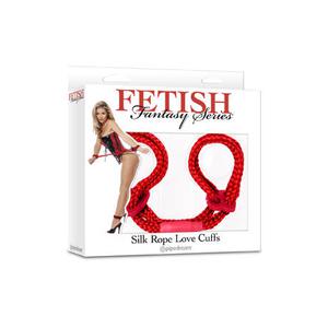 Фиксаторы Silk Rope Love Cuffs в стиле "Японский шелк" красные