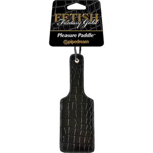 Шлепалка Fetish Fantasy Gold Pleasure Paddle черная с золотом