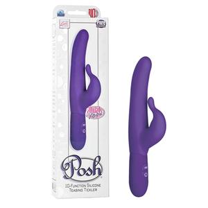 Вибромассажер водонепроницаемый силиконовый Posh 10-Function Silicone Teasing Tickler - Purple фиоле