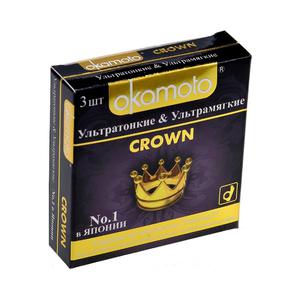 Презервативы Окамото Crown №3  Ультратонкие и ультрамягкие