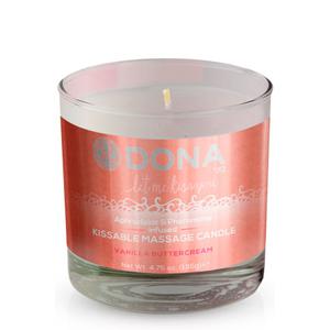 Вкусовая массажная свеча DONA Kissable Massage Candle Vanilla Buttercream 135 г