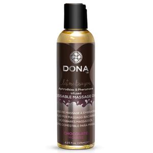 Вкусовое массажное масло с феромонами и ароматом "Шоколадный мусс" DONA Kissable Massage Oil Chocola