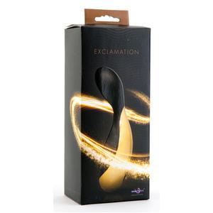 Вибратор Premium Range Exclamation, перезаряжаемый, черно-золотистый