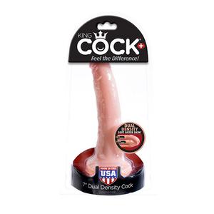 Фаллоимитатор с мошонкой King Cock + Dual Density 10" Cock with Balls - Flesh телесный