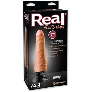 Вибратор Real Feel Deluxe N3 7" на присоске телесный