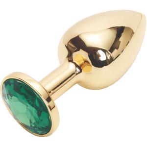 GOLDEN PLUG SMALL (втулка анальная)  цвет кристалла зелёный, L 72 мм, D 28 мм, вес 50г