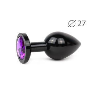 BLACK PLUG SMALL (втулка анальная), L 70 мм D 27 мм, вес 60г, цвет кристалла фиолетовый