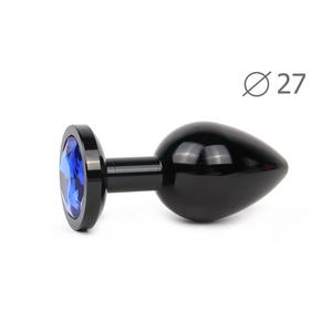 BLACK PLUG SMALL (втулка анальная), L 70 мм D 27 мм, вес 60г, цвет кристалла синий