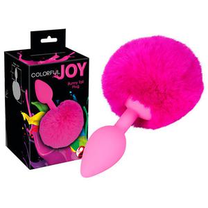 Втулка анальная Colorful Joy Bunny Tail Plug