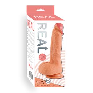 Силиконовый ультра-реалистик с двойной структурой "Real man dual layer" 4,6 x 15,5 см