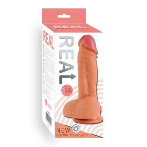 Силиконовый ультра-реалистик с двойной структурой "Real man dual layer" 4,5 x 13,5 см