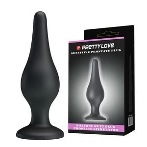 PrettyLove Sensitive Prostate Plug Анальная пробка на присоске среднего размера 11 х 4.5 см.