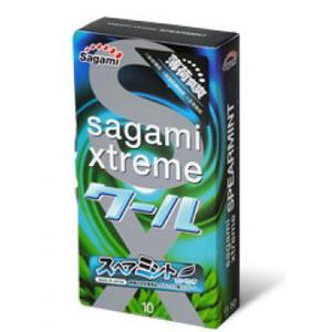 Презервативы SAGAMI Xtreme Mint 10шт. латексные со вкусом мяты