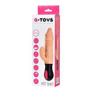 РЕАЛИСТИЧНЫЙ ВИБРАТОР TOYFA A-TOYS С ФУНКЦИЕЙ UP-DOWN, TPE, 12 РЕЖИМОВ ВИБРАЦИИ, 13,5 СМ