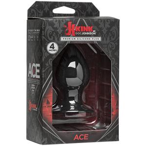 Kink - Ace - Silicone Plug - 4- Black Анальная пробка