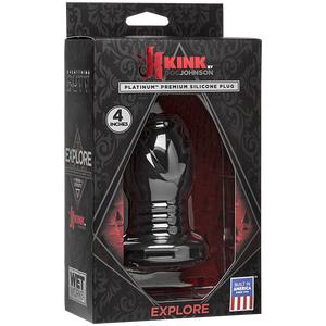 Kink - Wet Works - Explore - Platinum Premium Silicone Plug 4- Black Анальная пробка