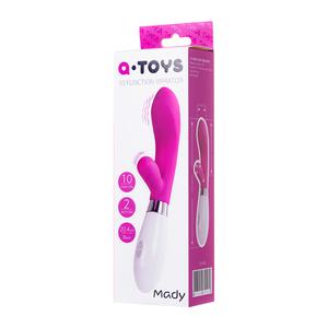 ВИБРАТОР С КЛИТОРАЛЬНЫМ СТИМУЛЯТОРОМ TOYFA A-TOYS MADY , СИЛИКОН, РОЗОВЫЙ, 20,4 СМ