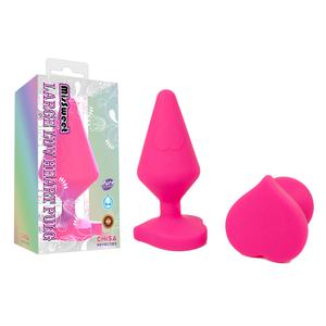 ВТУЛКА АНАЛЬНАЯ "LARGE LUV HEART PLUG" L 100 мм, D 46 мм, цвет розовый, (силикон)