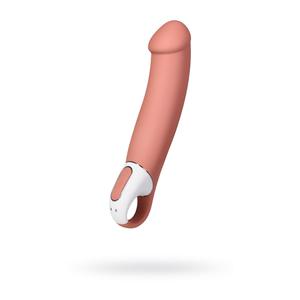 НЕРЕАЛИСТИЧНЫЙ ВИБРАТОР SATISFYER VIBES MASTER, СИЛИКОН, БЕЖЕВЫЙ, 23,5 СМ