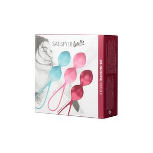 ВАГИНАЛЬНЫЕ ШАРИКИ SATISFYER BALLS C03 DOUBLE, СИЛИКОН, АССОРТИ, Ø 3 СМ