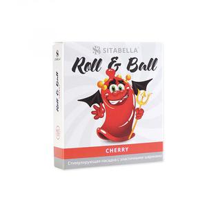 Насадка стимулирующая Roll & Ball Вишня