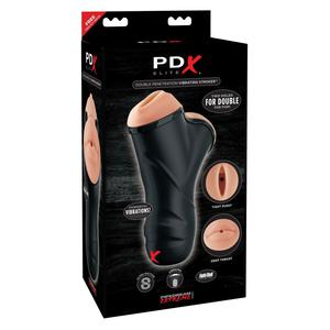 Мастурбатор с двумя тоннелями: PDX ELITE Double Penetration Vibrating Stroker