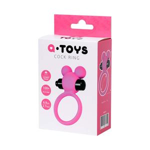 Виброкольцо на пенис A-Toys by TOYFA, силикон, розовое, Ø 3,1 см