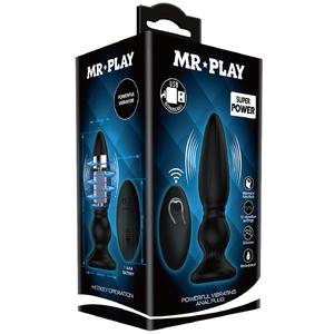 Вибропробка с пультом Mr.Play, 12 режимов, USB, силикон, чёрная, 33x125 мм