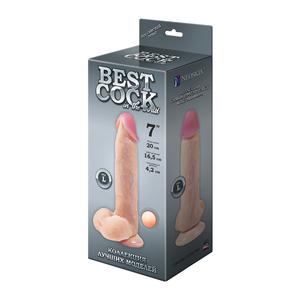 Фаллоимитатор неоскин на присоске BEST COCK 7"