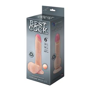 Фаллоимитатор неоскин на присоске BEST COCK 6"