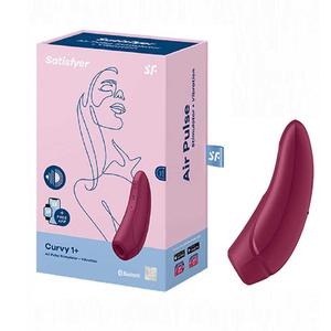 Вакуумно-волновой стимулятор Satisfyer Curvy 1+ с управлением через смартфон, красный.