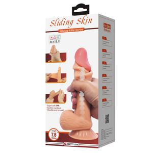 Фаллоимитатор на присоске "Sliding Skin 7.6", Светлый