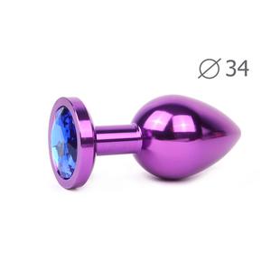 VIOLET PLUG MEDIUM (втулка анальная), L 82 мм D 34 мм, вес 100г, цвет кристалла синий