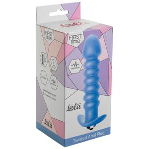 АНАЛЬНАЯ ПРОБКА С ВИБРАЦИЕЙ TWISTED ANAL PLUG BLUE (БАТАРЕЙКИ ААА)