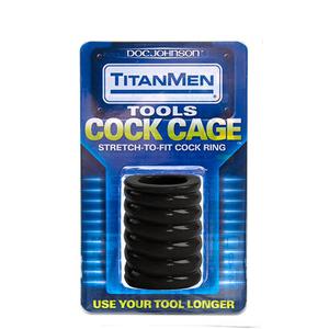 Сжимающая утяжка черная TITAN COCK CAGE