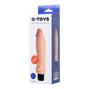 РЕАЛИСТИЧНЫЙ ВИБРАТОР TOYFA A-TOYS, TPE, МУЛЬТИСКОРОСТНОЙ, ТЕЛЕСНЫЙ, 17 СМ