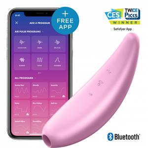 Вакуумный массажер с вибрацией satisfyer curvy 3 plus