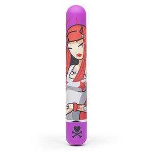 Вибратор с 7 функциями Purple Devil Woman Tokidoki 18х3 см.