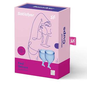 Набор менструальных чаш с хвостиком Feel Secure Menstrual Cup Dark Blue 15 и 20 мл., синий